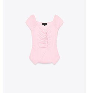 ZARA RUCHED KNIT TOP